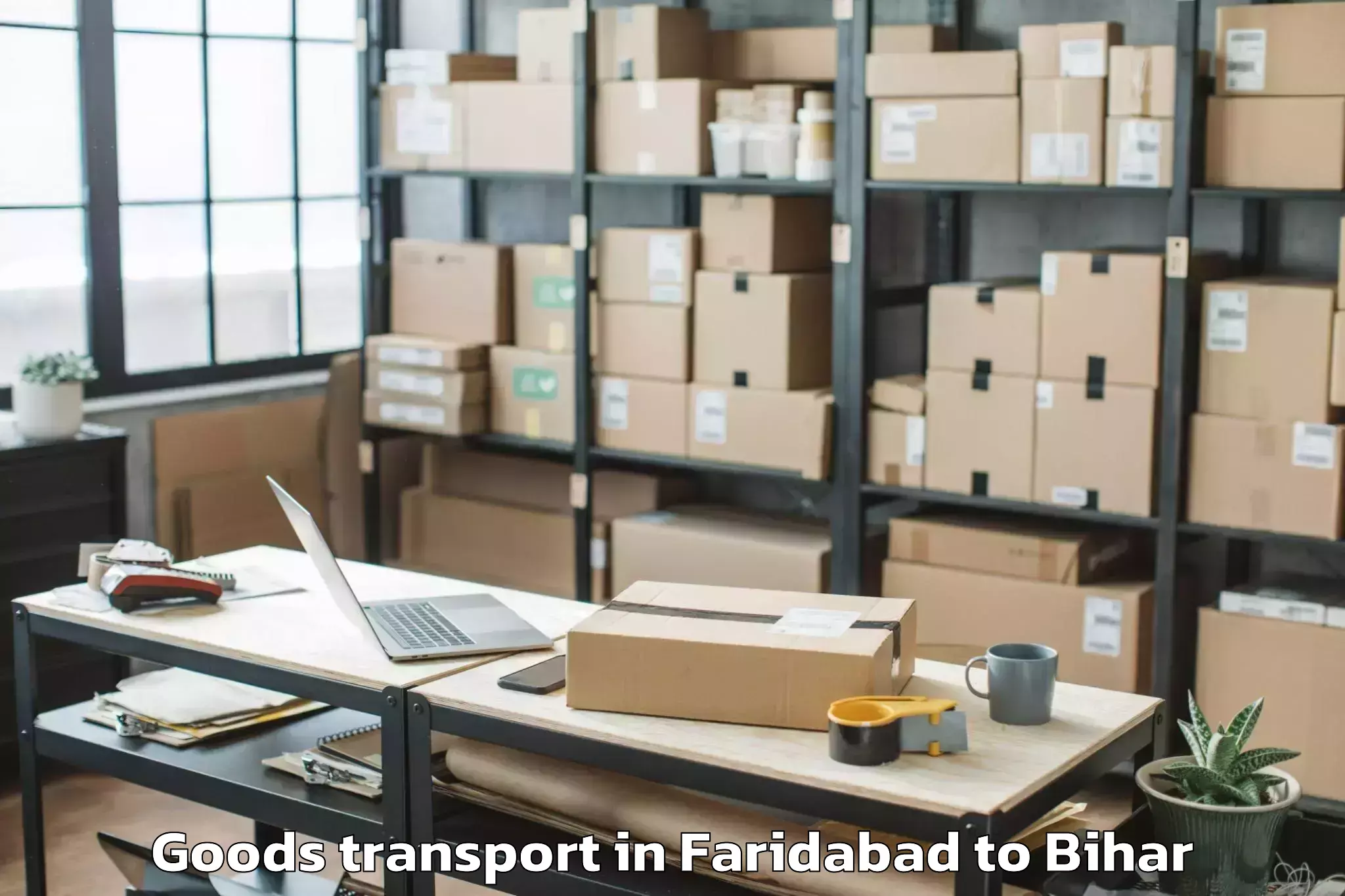 Top Faridabad to Manjhaul 3 Goods Transport Available